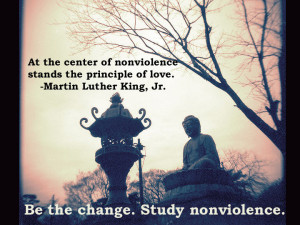 Love in action is Thich Nhat Hahn's phrase to describe nonviolent action, but the idea has inspired many.