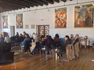 Love-In-Action Taos helped host the local Global Climate Convergence for People, Planet, Peace over Profits. This is an educational talk in the Historic Taos County Courthouse. Photo by David Cortez