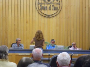 Love-In-Action Taos visits our City Councilors … this happens to be about a name-change for a local park. 